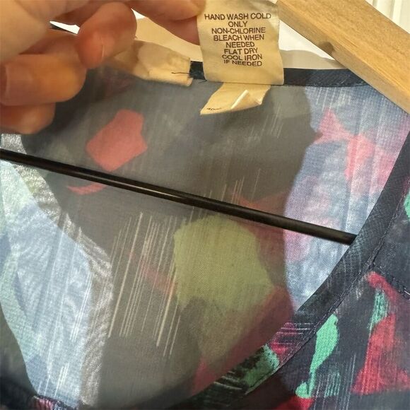 VTG Y2K Mudd Sheer Chiffon Blouse Top Boho Indie Festival Fairy Grunge Retro M - Picture 9 of 9